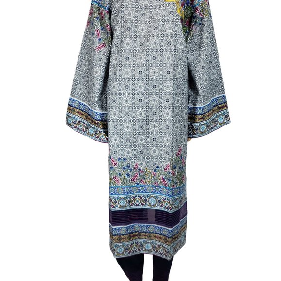 Almirah Junaid Jamshed Pakistani Shalwar Maxi-Style Kameez Viscose Cambric XS/36 - Picture 5 of 14